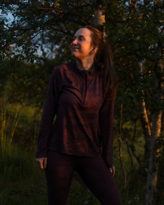 Lanullva Basic Half Zip Dame, Solbær-Lanullva