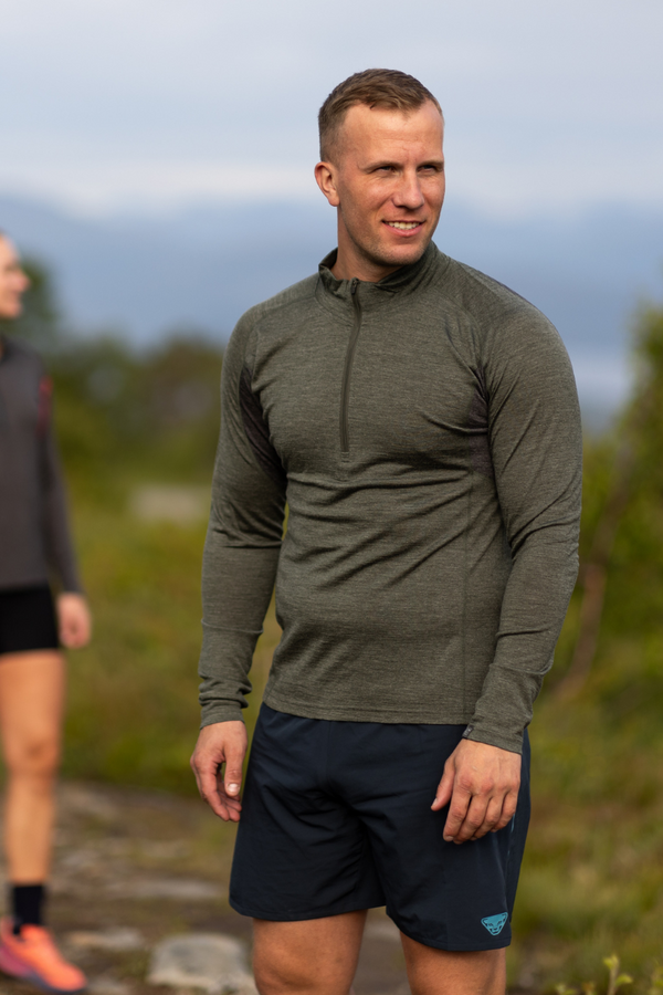 Lanullva Basic Half Zip Herre, Myr / Antrasitt-Lanullva