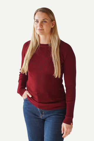 Lanullva Havbris 2.0 Crewneck, Vinrød