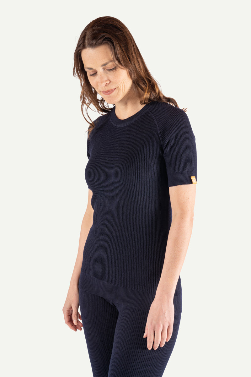 Lanullva Sommerull - Havbris ull t-skjorte, Nattblå | Ullundertøy